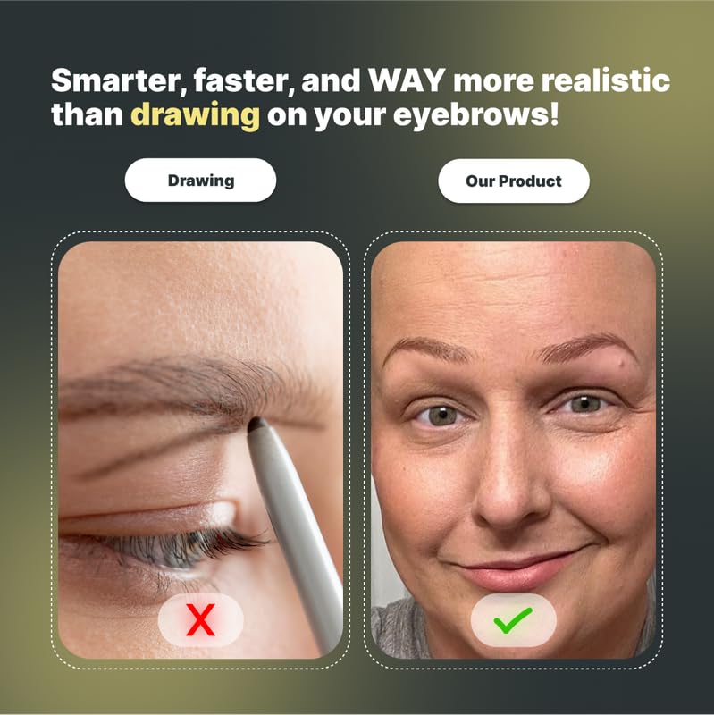 100 Pairs Medium Brown Temporary Eyebrow Tattoos, Waterproof and Smudge-Proof Medium Sassy Swerve Style Realistic Eyebrow Stickers for Women, Easy to Apply, Won't Work on Existing Brows