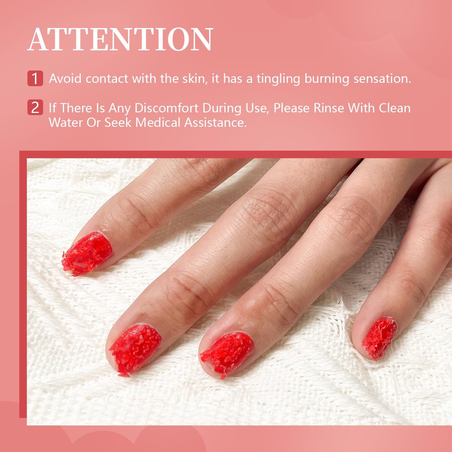 JODSONE Gel Nail Polish Remover 2Pcs Gel Nail Polish Remover 3-5 Minutes Gel Remover Quick