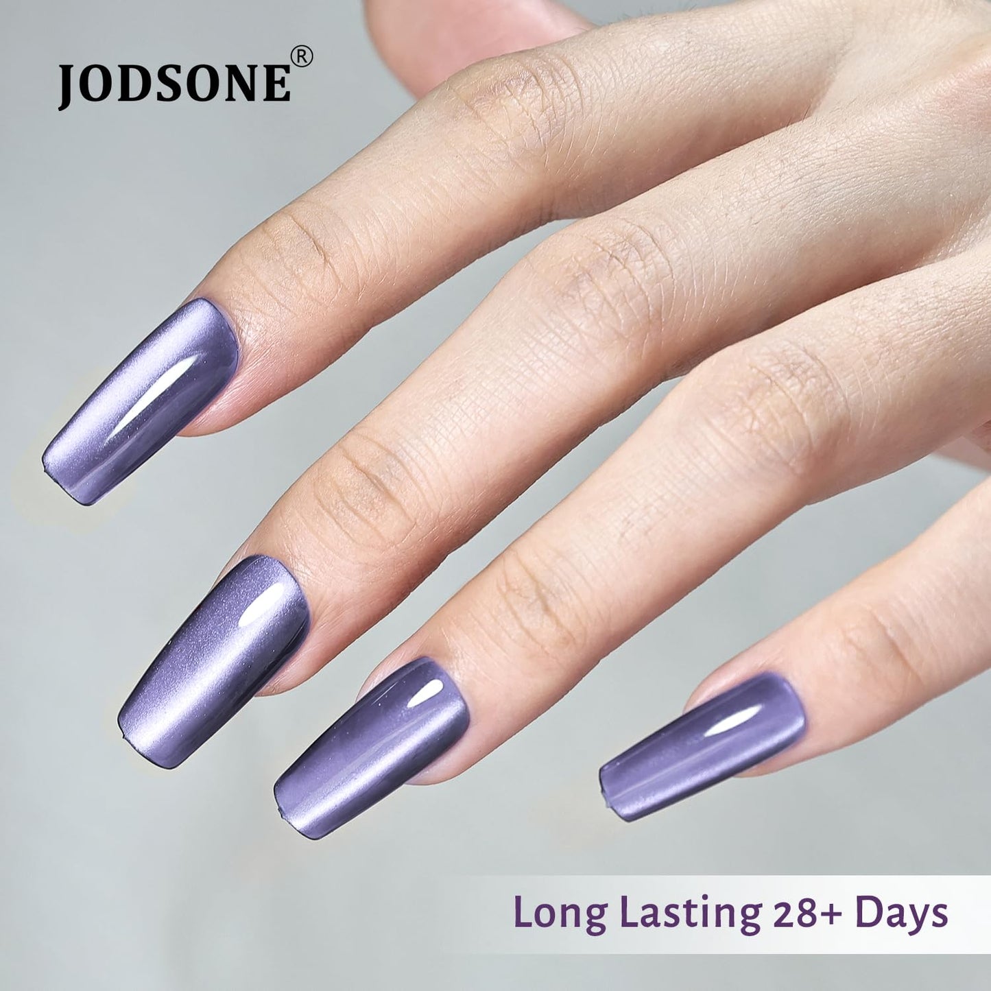 JODSONE 16.5ml Cat Eye Gel Nail Polish Glitter Light Gray Magnetic Reflective Translucent Need U V Curing